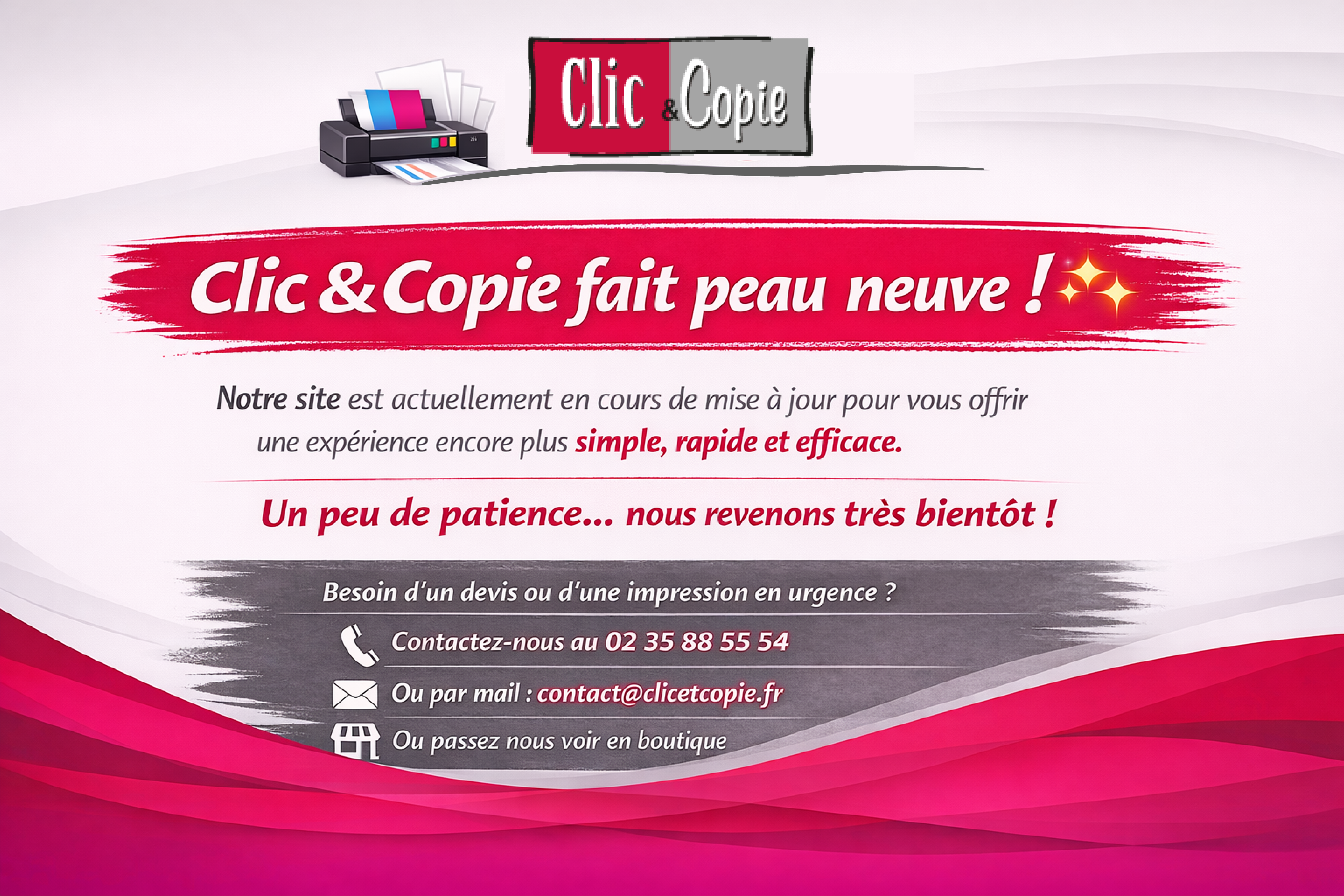 Clic & Copie - Site en maintenance