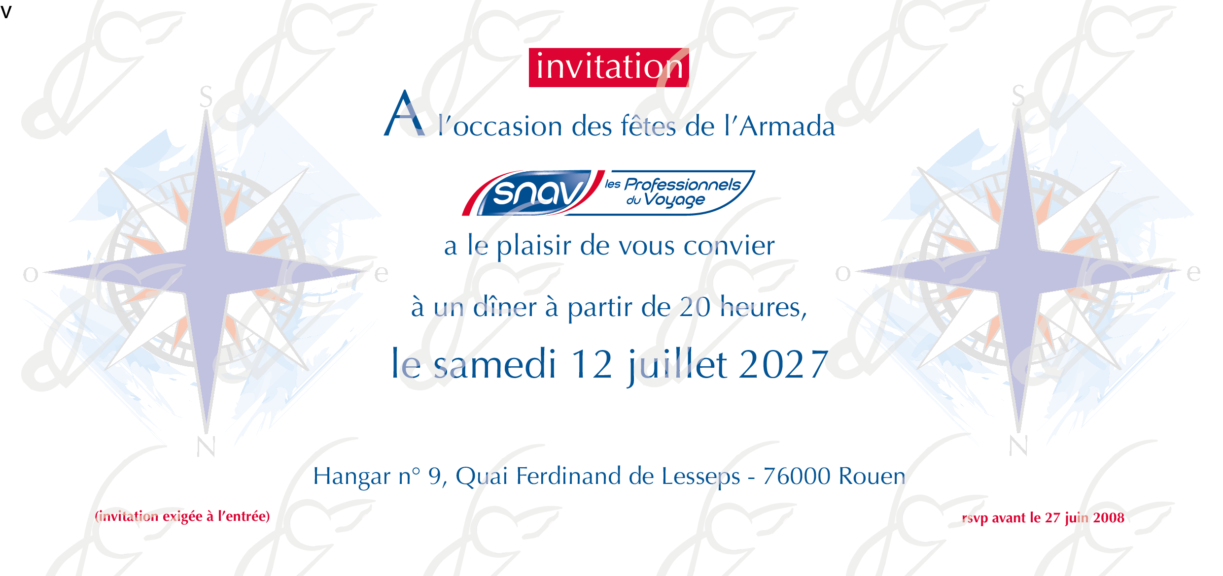 coupon d'invitation
